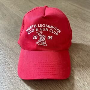 TOPPERS Red and White “Rod & Gun Club Adjustable Baseball Hat